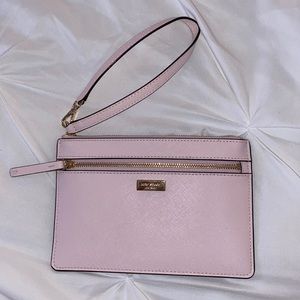 Kate Spade baby pink clutch